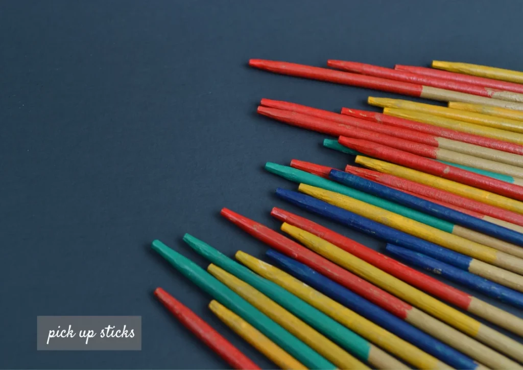 Games We Played That Our Kids May Not Be Familiar About, Colorful pick-up sticks